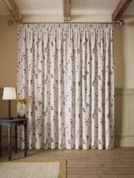 John Lewis Joni Floral Embroidery Pair Lined Pencil Pleat Curtains, Multi - thumbnail 5