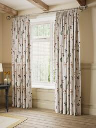 John Lewis Joni Floral Embroidery Pair Lined Pencil Pleat Curtains, Multi - thumbnail 4