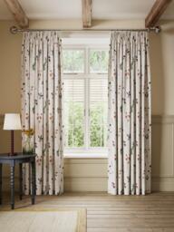 John Lewis Joni Floral Embroidery Pair Lined Pencil Pleat Curtains, Multi - thumbnail 3