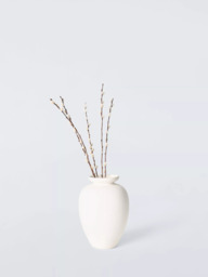 John Lewis Tall Ceramic Urn Vase, H27cm, Cream - thumbnail 2