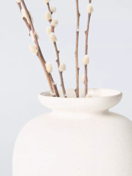 John Lewis Tall Ceramic Urn Vase, H27cm, Cream - thumbnail 3