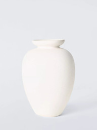 John Lewis Tall Ceramic Urn Vase, H27cm, Cream
