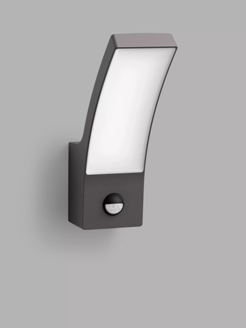 Philips Splay LED PIR Motion Sensor Outdoor Wall Light, Anthracite - image 1