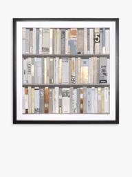Art Marketing Sabrina Roscino The Library Framed, Glazed Print & Mount, 90 x 90cm, Natural