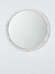 John Lewis Marble Round Wall Mirror, 50cm