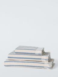 John Lewis Striped Fringed Towels - thumbnail 1