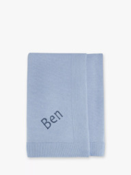Babyblooms Personalised Knitted Baby Blanket, Pink