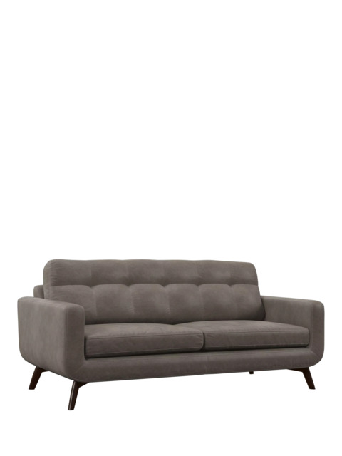 John Lewis Barbican Large 3 Seater Leather Sofa, Dark Leg - image 1