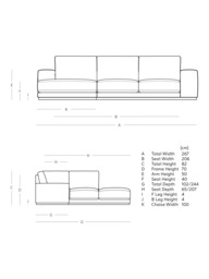 Swoon Denver Grand 4 Seater LHF Corner End Sofa - thumbnail 2