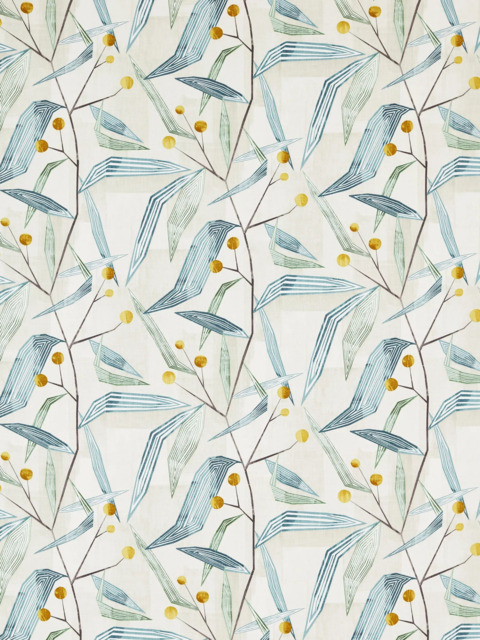 Harlequin Entity Made to Measure Curtains or Roman Blind, Emerald/Ochre - image 1