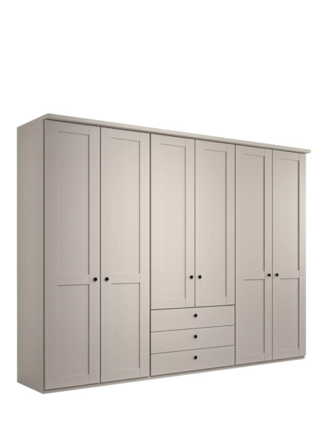 John Lewis Marlow 300cm Hinged Wardrobe with Centre 3 Drawers, Champagne - image 1