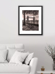 Brookpace Lascelles Tower Bridge London Framed Print & Mount, 55.5 x 45.5, Black/White - thumbnail 2