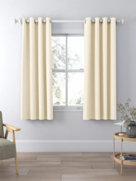 John Lewis Textured Weave Pair Blackout Lined Eyelet Curtains - thumbnail 3