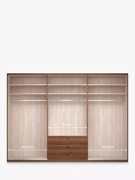 John Lewis Marlow 300cm Hinged Door Wardrobe with Mirrors & 3 Drawers - thumbnail 4
