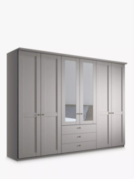 John Lewis Marlow 300cm Hinged Door Wardrobe with Mirrors & 3 Drawers - thumbnail 1
