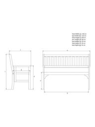 John Lewis OUTLET Acacia Wood Foldable 2-Seater Garden Bench, Like New, Natural - thumbnail 3