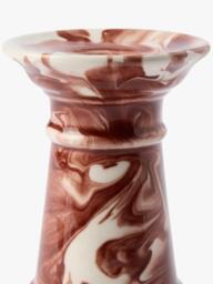 The Conran Shop Wardour Earthenware Stub Candlestick, Burgundy - thumbnail 3