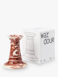 The Conran Shop Wardour Earthenware Stub Candlestick, Burgundy - thumbnail 4