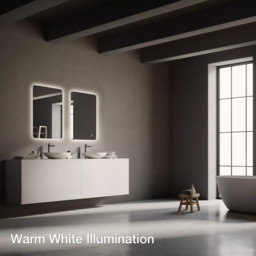 John Lewis Halo Colour Changing Illuminated Bathroom Mirror - thumbnail 4