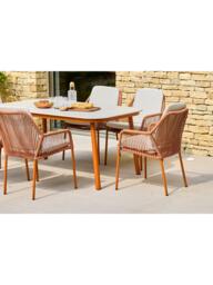 LG Outdoor Malibu 6-Seater Rectangular Garden Dining Table & Chairs Set - thumbnail 3