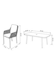LG Outdoor Malibu 6-Seater Rectangular Garden Dining Table & Chairs Set - thumbnail 6