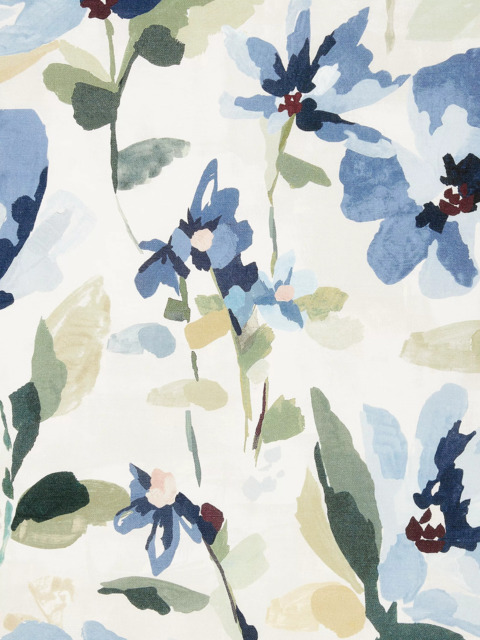 John Lewis Fleur Made to Measure Curtains or Roman Blind, Lake Blue - image 1