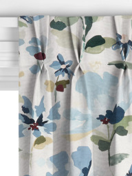 John Lewis Fleur Made to Measure Curtains or Roman Blind, Lake Blue - thumbnail 5