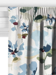 John Lewis Fleur Made to Measure Curtains or Roman Blind, Lake Blue - thumbnail 3
