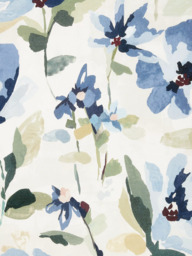 John Lewis Fleur Made to Measure Curtains or Roman Blind, Lake Blue - thumbnail 1
