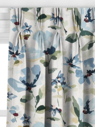 John Lewis Fleur Made to Measure Curtains or Roman Blind, Lake Blue - thumbnail 6