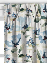 John Lewis Fleur Made to Measure Curtains or Roman Blind, Lake Blue - thumbnail 4