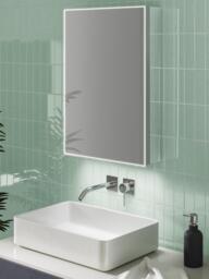John Lewis Aspect Single Mirrored and Illuminated Bathroom Cabinet - thumbnail 2