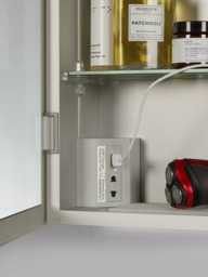 John Lewis Aspect Single Mirrored and Illuminated Bathroom Cabinet - thumbnail 6