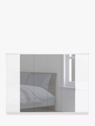 John Lewis Elstra 300cm Wardrobe with Glass and Mirrored Hinged Doors - thumbnail 2