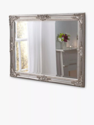 Yearn Baroque Rectangular Wood Framed Wall Mirror