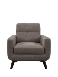 John Lewis Barbican Leather Armchair, Dark Leg - thumbnail 5