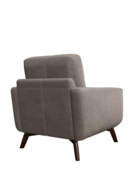 John Lewis Barbican Leather Armchair, Dark Leg - thumbnail 4