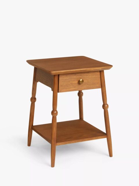 John Lewis Edwin 1 Drawer Bedside Table, Stained Oak - image 1
