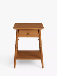 John Lewis Edwin 1 Drawer Bedside Table, Stained Oak - thumbnail 3