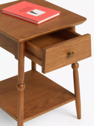 John Lewis Edwin 1 Drawer Bedside Table, Stained Oak - thumbnail 4