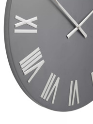 John Lewis Roman Numerals Large Wall Clock, 60cm, Graphite - thumbnail 2