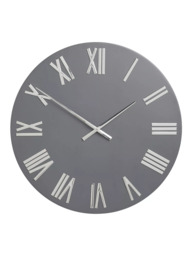 John Lewis Roman Numerals Large Wall Clock, 60cm, Graphite - thumbnail 1