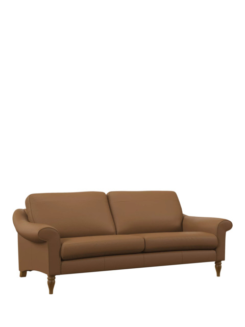 John Lewis Camber Grand 4 Seater Leather Sofa, Light Leg - image 1