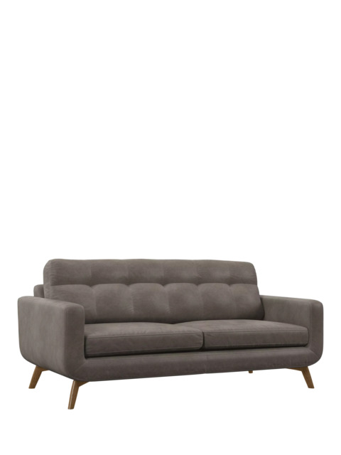 John Lewis Barbican Large 3 Seater Leather Sofa, Light Leg - image 1