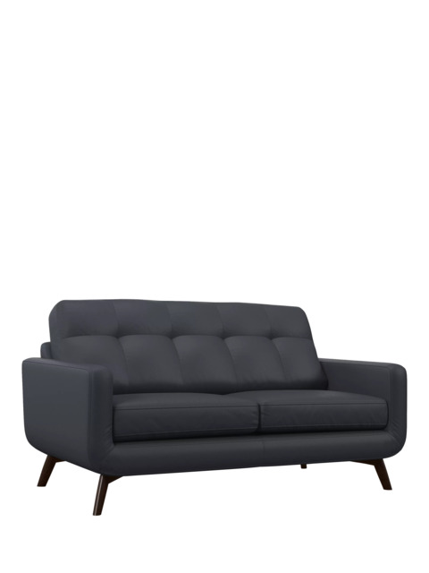 John Lewis Barbican Medium 2 Seater Leather Sofa, Dark Leg - image 1