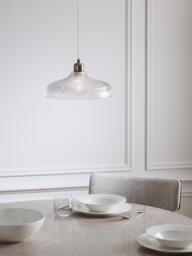 John Lewis Ribbed Glass Pendant Ceiling Light, Clear - thumbnail 5