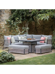 Bramblecrest Mauritius 8-Seater Modular Garden Sofa & Table Set, Heron Grey - thumbnail 3
