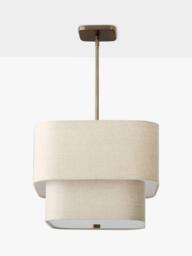 West Elm Aleena Pendant Ceiling Light, White Natural - thumbnail 2