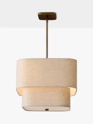 West Elm Aleena Pendant Ceiling Light, White Natural - thumbnail 1