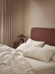 Piglet in Bed Pembroke Stripe Linen Blend Bedding, Oatmeal - thumbnail 2